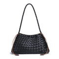Leather Basket Woven Handbag