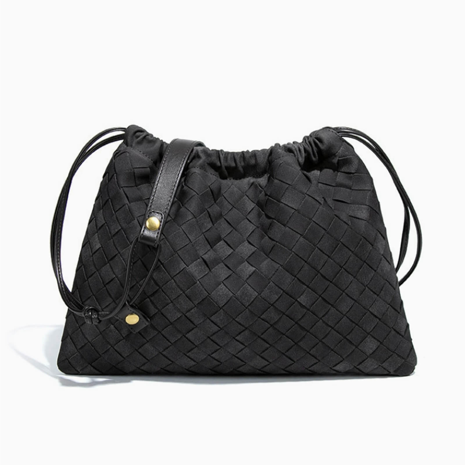 Vegan Leather Suede Shoulder Bag for Ladies