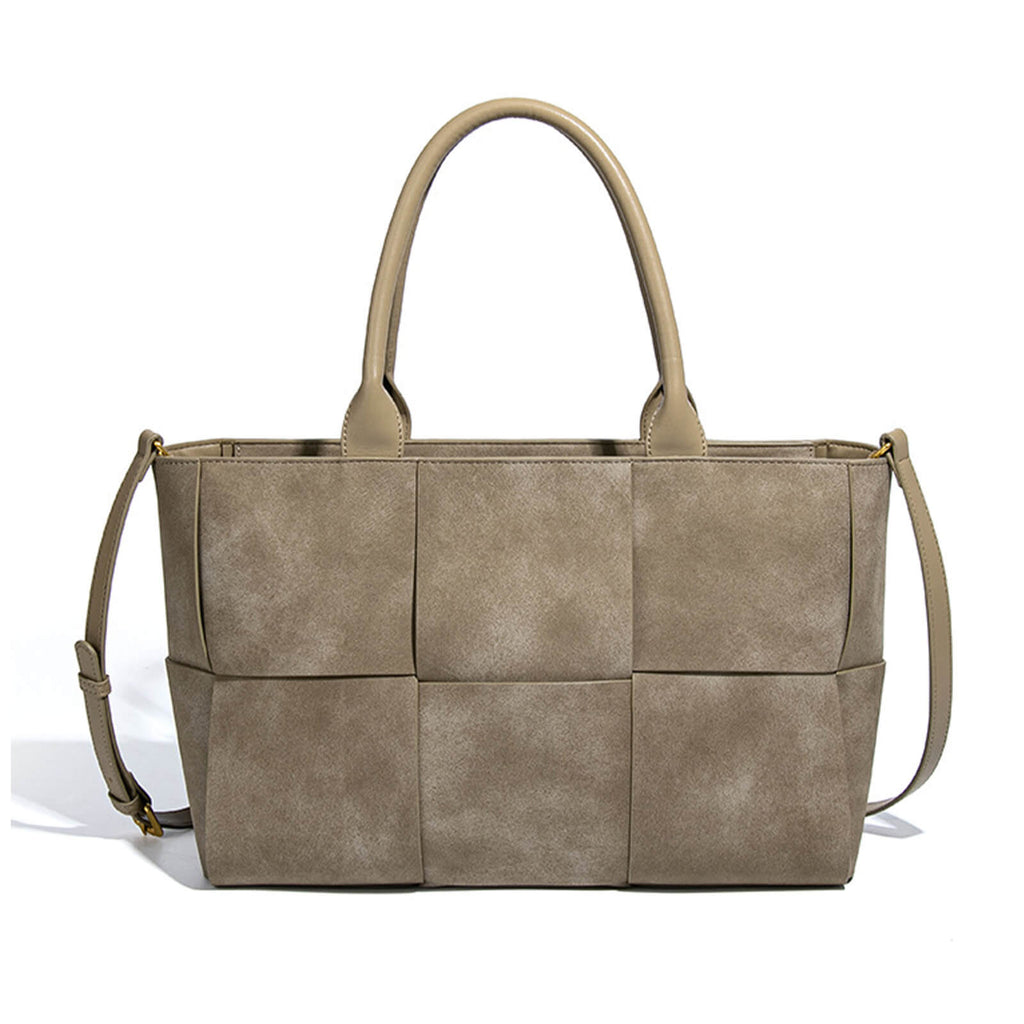 Women Leather Woven Shoulder Bag