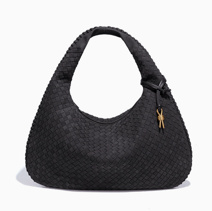 Woven Suede Hobo Purse for Women