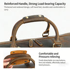 Full Grain Leather Duffle Bag for Men with 15.6 inch Laptop Size Comparison