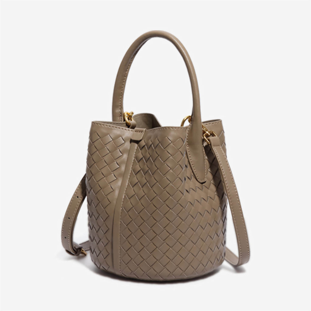 handwoven bucket bag