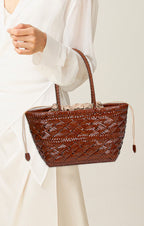 handwoven leather bag