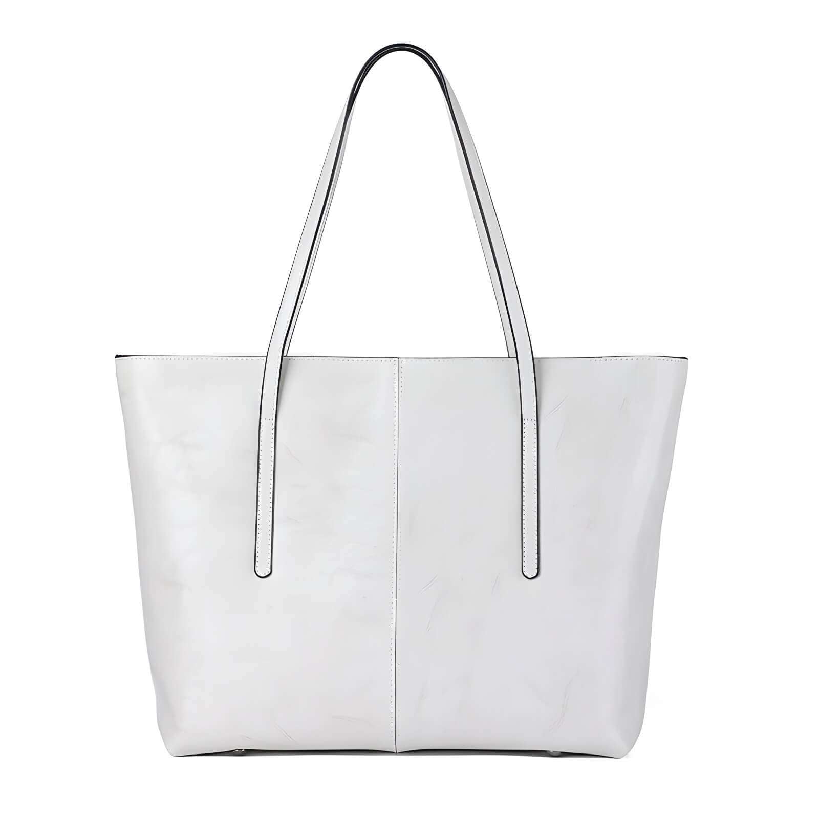 artisan made leather tote bag oversized