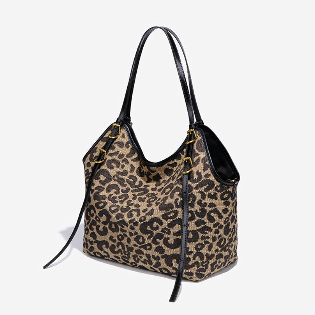 leopard print tote bag