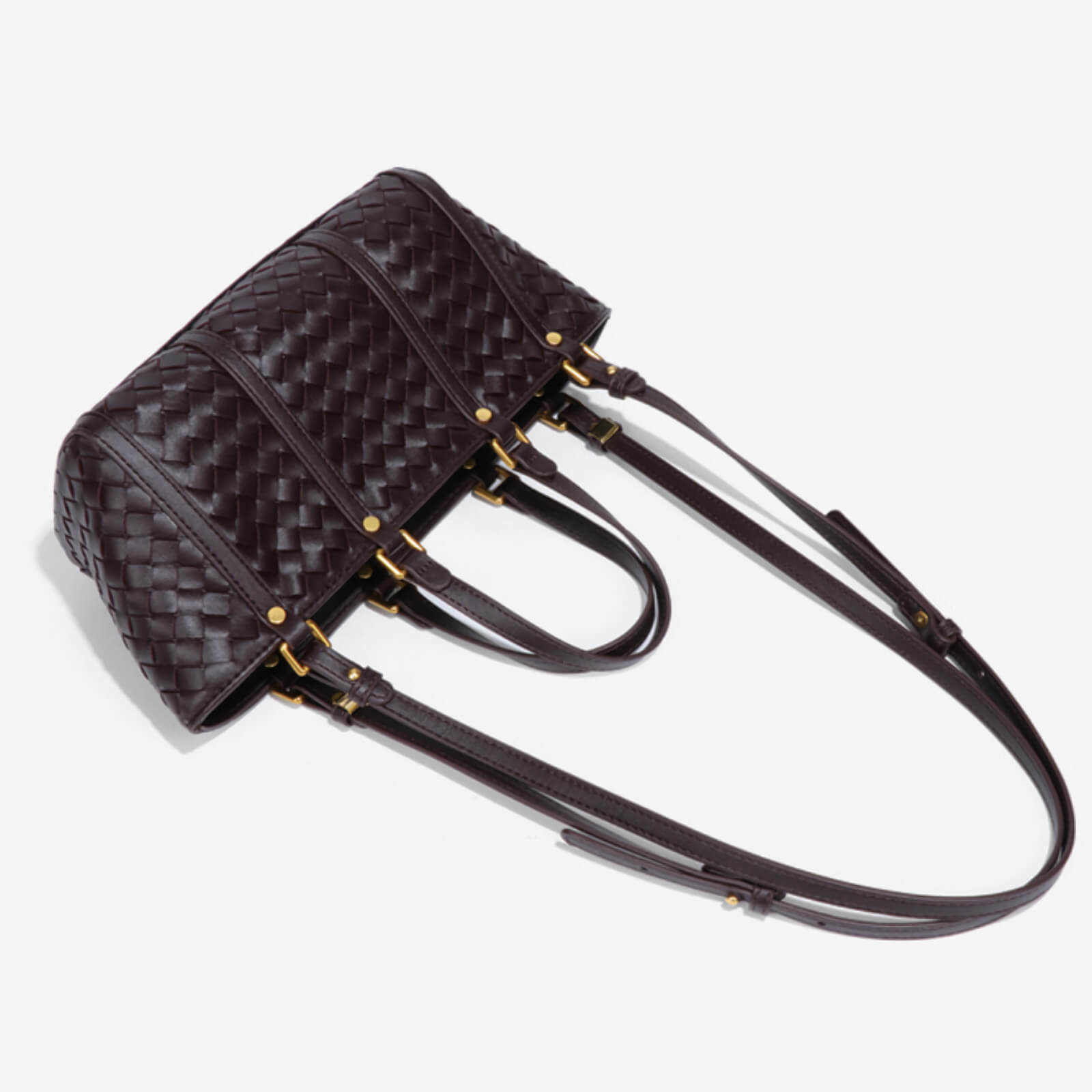luxury woven shoulder bag