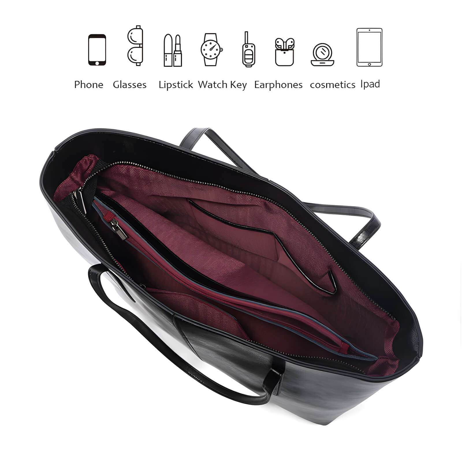 professional leather bag for women large