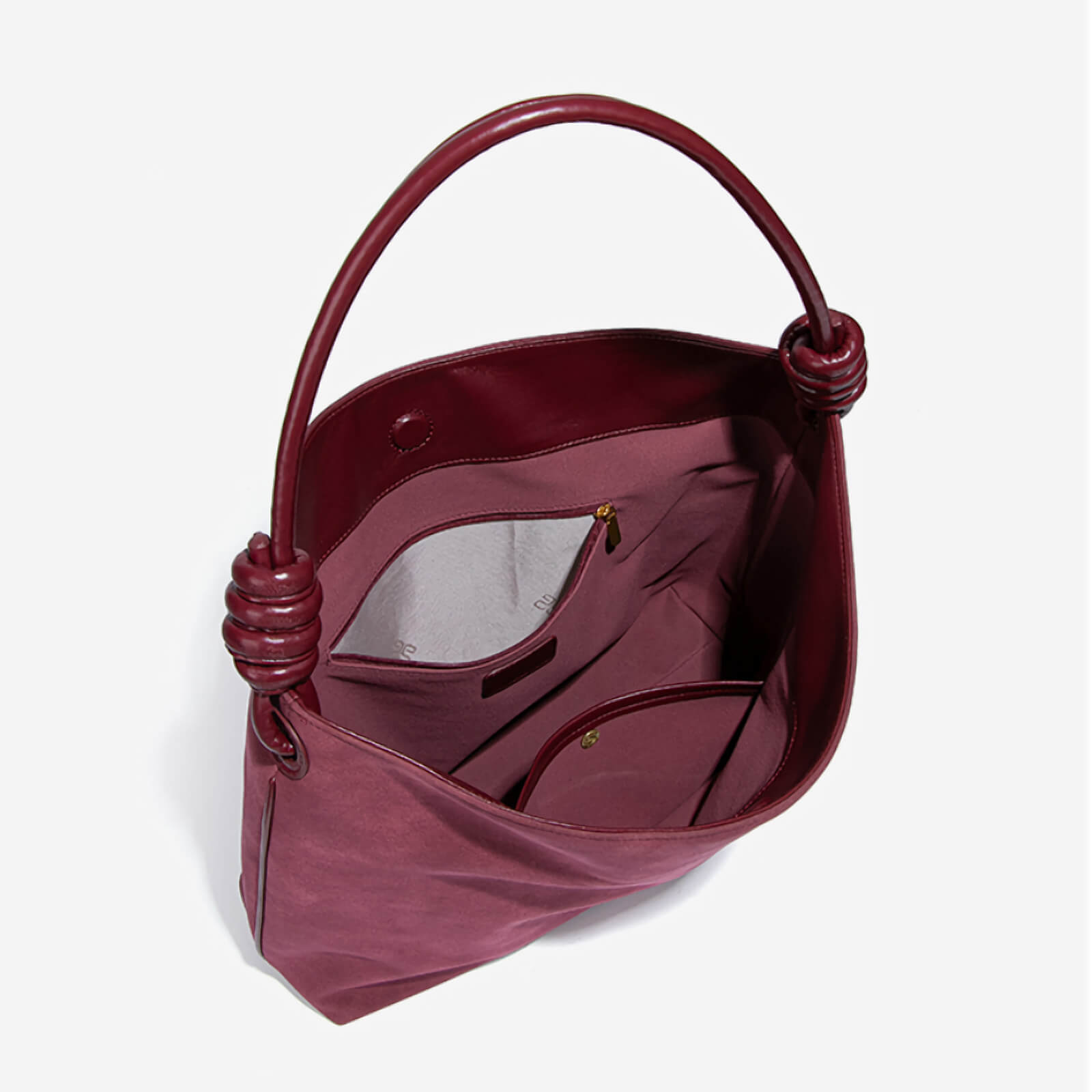 minimalist suede bag