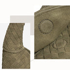 roomy suede tote bag