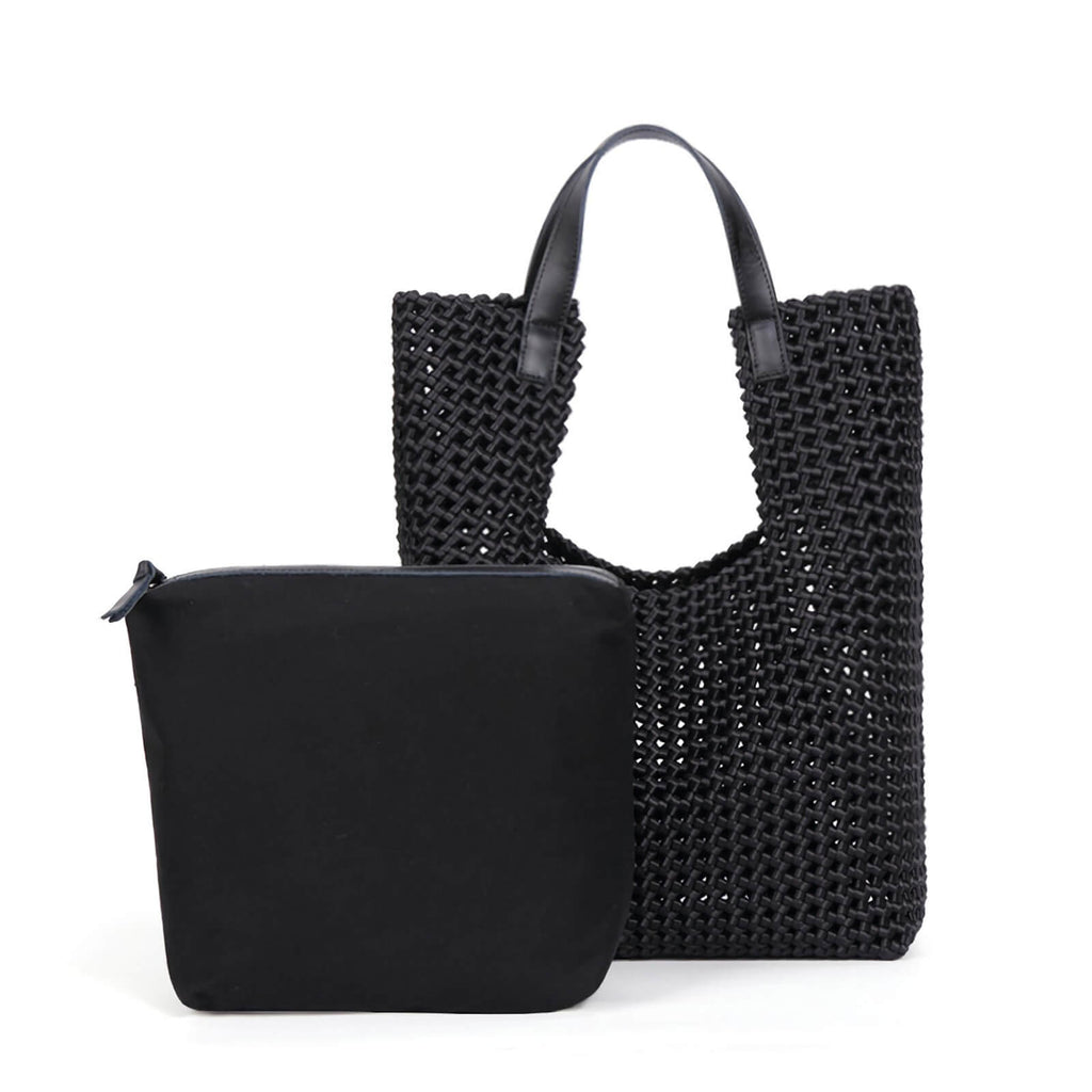 satin woven handbag