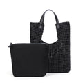 satin woven handbag