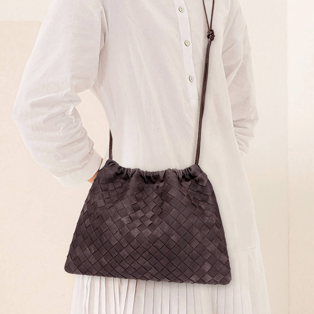 slouchy suede tote bag