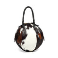 Wild Hair-on Leather Circle Bag – Chic Crossbody & Shoulder Design