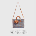 top handle woven bag