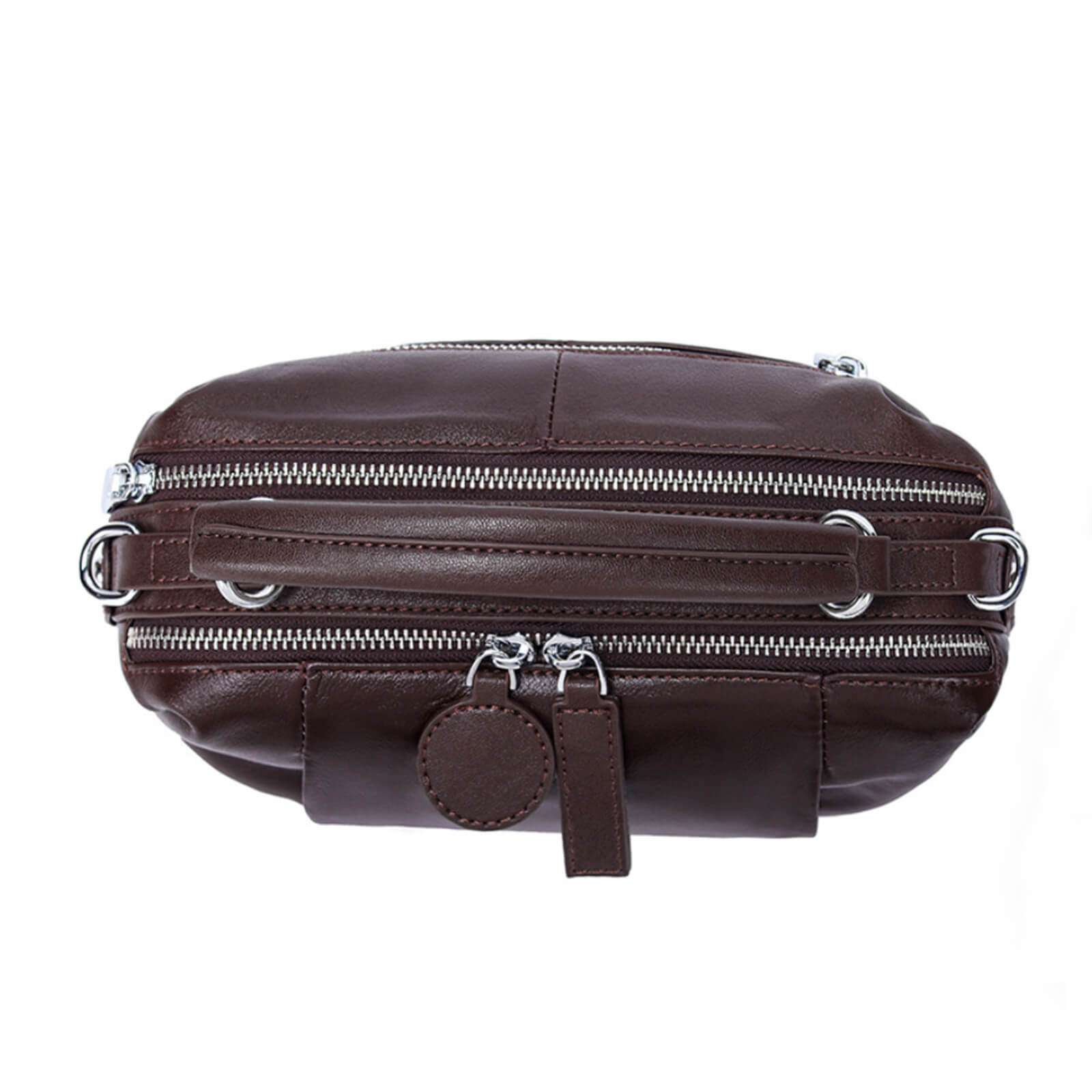 versatile leather bag handheld and shoulder