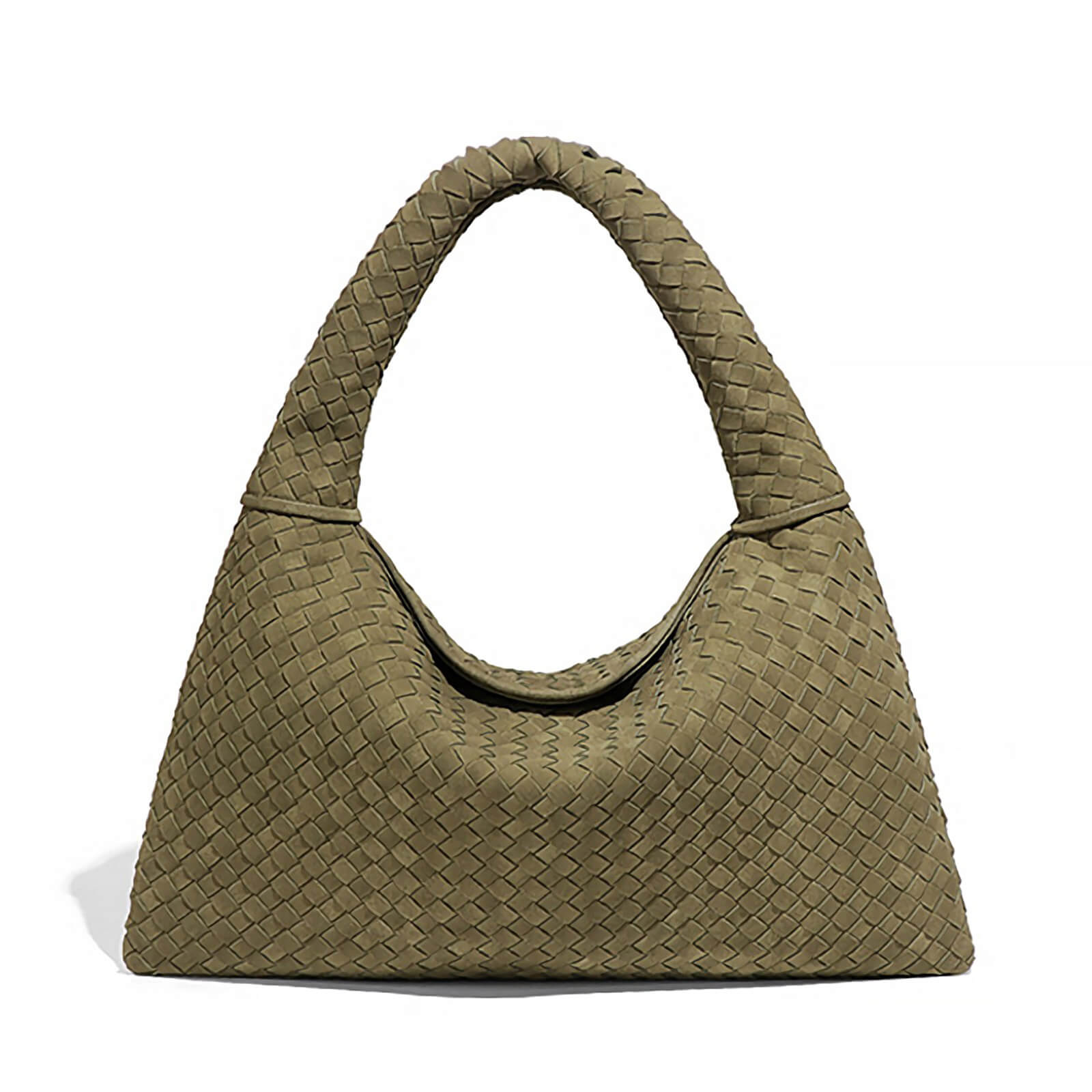 women braided leather tote