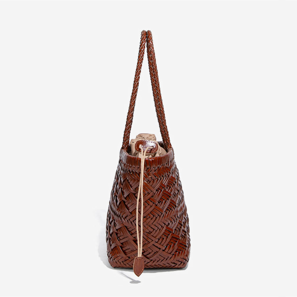 women_s woven leather purse