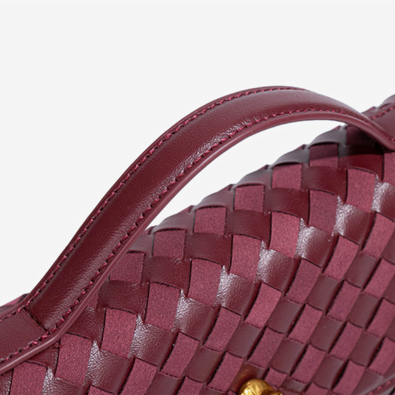 woven top handle bag